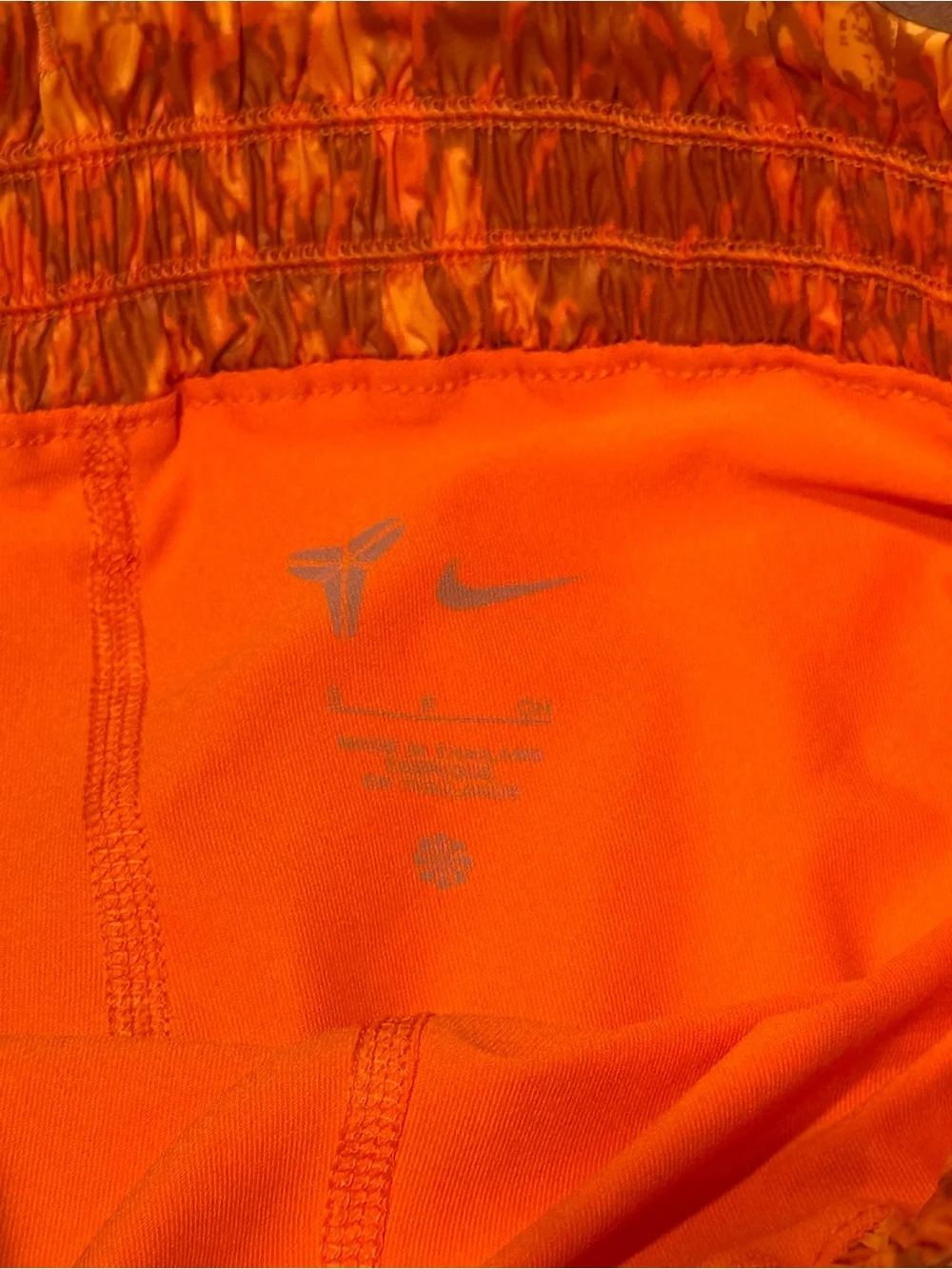 NWT NIKE KOBE BRYANT WOVEN WOMENS MAMBA SAFETY ORANGE BASKETBALL SKIRT SZ S XL